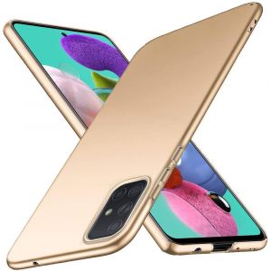 Coque Samsung A51 (6.5") Silicone Liquide Anti-Chocs Protection Dorée