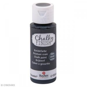 Rayher Peinture craie verre (Chalky Finish) anthracit&eacute; 59ml