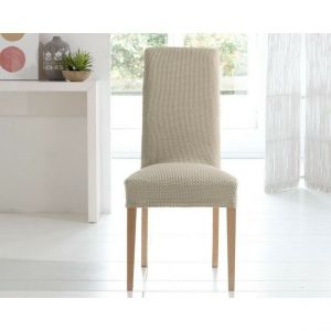 Lot de 2 housses de chaise bi-extensibles - Blanc &eacute;cruvoir