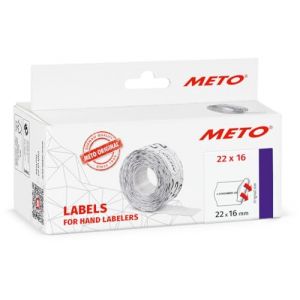 Meto Étiquettes d'étiquetage de prix – Préimpression « A consommer au » (22 x 16 mm, 2 lignes, 6 000 étiquettes de prix, blanches, permanentes)