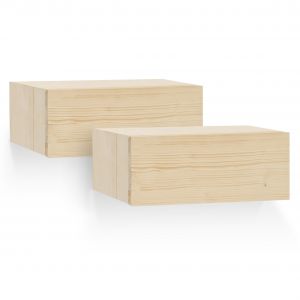 Pack 2 tables de chevet Ingrid naturelle