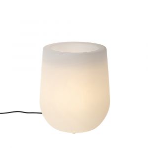 Qazqa Lampadaire d'extérieur intelligent pot de fleur blanc IP44 avec Wifi A60 - Flowerpot