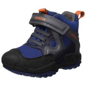 Geox J New Savage Boy B ABX A, Baskets Hautes gar&ccedil;on, Bleu (Blue/DK Grey C0002), 27 EU