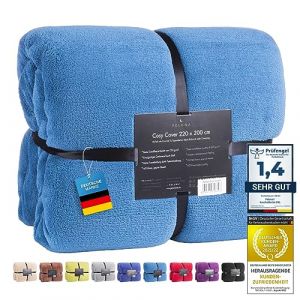 Couverture douillette - Feluna Couvre-lit en polaire Polaire Cachemire Touch : Petrolium