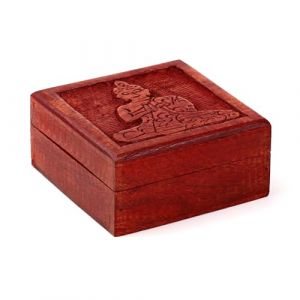 Puckator Boîte à bijoux en bois de manguier boudha thailandais sculpté