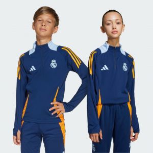 Adidas Real Madrid Maillot d'Entraînement Tiro 24 - Bleu/Crew Orange/Bleu Enfant, pointure 116 cm - ['Bleu'] - Taille 116 cm
