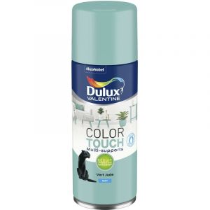 Image de Dulux Valentine Bombe de peinture Color touch vert jade mat 400 ml