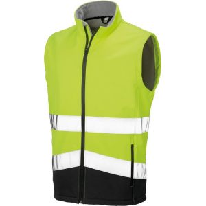 Result Gilet sans manches haute visibilité Softshell HIGH VIZ Jaune / Noir 3XL - Jaune / Noir