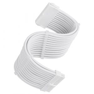 Silverstone SST-PP07E-MBW-V2 - Câbles d'extension PSU super flexibles, 1 x 24pin ATX, blanc