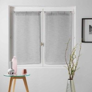 Paire de Voilages Milza 60x160cm Gris