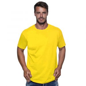 Tee Shirt Homme Jhk Jaune 100% Coton