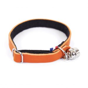 Martin Sellier Collier pour chat en cuir feutrine