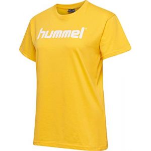 Hummel Go Cotton Logo T-Shirt - Jaune Femme - Jaune - Taille Small