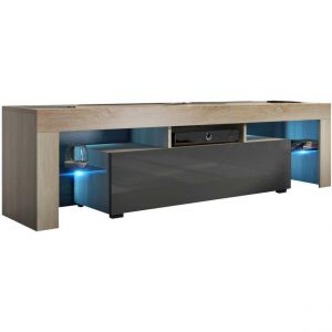 MPC Buffet enfilade blanc et noir 200 cm