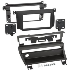 Kit Support Autoradio compatible avec BMW Serie 3 E46 avec 1 bouton - noir mat