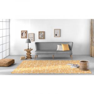 Vivabita Tapis de salon plat design en coton Nicosia 120x170