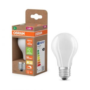 Osram Ampoule LED forme Classic A100 Filament, 7,2 W, E27, dépolie, 1521 lm, verre dépoli, pour bureau, cuisine, couloir, salon, douille standard