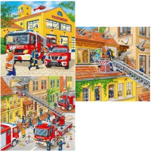 Ravensburger Puzzle Les Pompiers au Travail 3 x 49 pièces