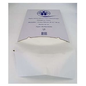 PAPIER CUISSON PRO - 500 feuilles papier de cuisson BLANC sulfuris&eacute; pour la cuisine, cuire, congeler superposer 40 x 60 cm