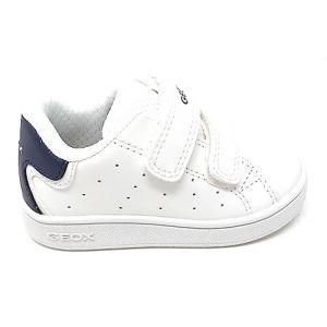 Geox Bébé garçon B Eclyper Boy A Basket, Blanc/Bleu Marine, 24 EU