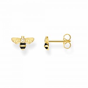 Thomas Sabo Clous d'oreilles abeille femme Argent sterling 925 plaqué or jaune 18 carats H2052-565-7