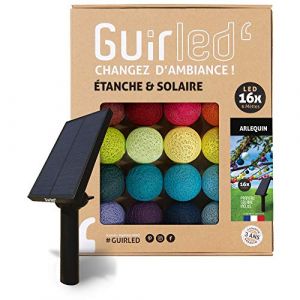 Guirlande l ineuse boules d'extérieur Solaire Guinguette LED Étanc 16 boules 3,2m Arlequin