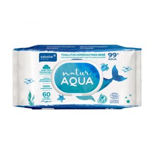 Salustar Toalhetes Natur Aqua Baby 60 unidades
