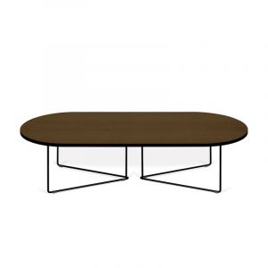Image de TemaHome Table B e Design "Oval" 136cm Noyer & Noir Prix