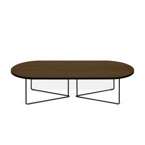 Image de TemaHome Table B e Design "Oval" 136cm Noyer & Noir Prix