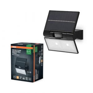Osram ENDURA projecteurs solaires extérieurs avec détecteur de lumière du jour et de mouvement en gris foncé, protection IP44, remplace les projecteurs halogènes