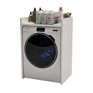 MRBLS_HOME Armoire pour machine à laver et sèche-linge, meuble de salle de bain, buanderie, plusieurs couleurs, 66 x 97 x 48 cm