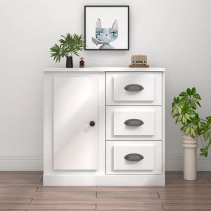 VidaXL Buffet blanc 70x35,5x67,5 cm bois d'ing&eacute;nierie Blanc