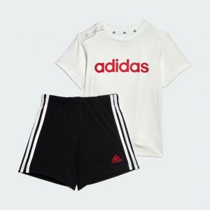 Adidas Ensemble t-shirt avec short coton biologique bébé 3-Stripes Essentials Lineage