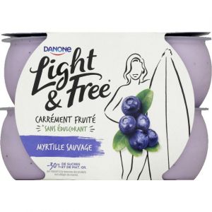 Danone Light & Free myrtille 4x120g