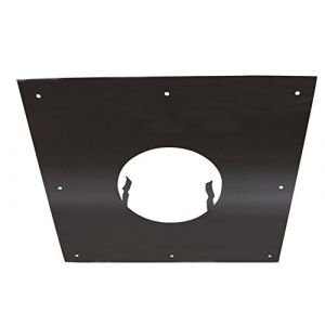 Image de Joncoux Plaque de propreté noire 400x400mm Tubage flexible Accessoires bois D.180mm