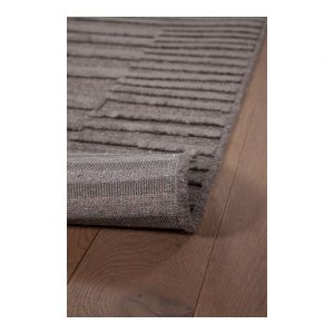Deladeco Tapis moderne laine et viscose effet 3D abstrait Indiana 160x230 Anthracite