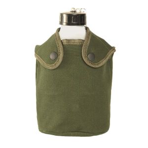 Mil-tec Gourde Française en Aluminium avec Housse 1,3 Litre