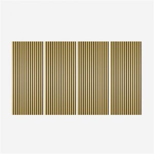 4 x Panneaux insonorisants décoratifs en bois doré 120x60cm Tabb-GO