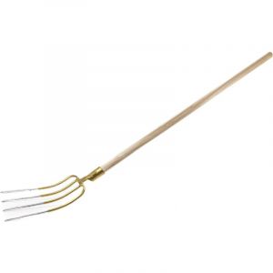 Fourche à fumier en acier 4 dents pour jardinage - Kotarbau