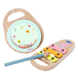 Image de Eichhorn Jouet musical xylophone et tambour Peppa Pig bois, lot de 2