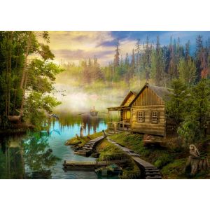 A Log Cabin on the River