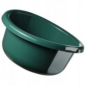 Bassine en Plastique pour le Lavage &agrave; la Main des V&ecirc;tements et de la Vaisselle, Dot&eacute;e d'une Forme Ronde et de Poign&eacute;es Ergonomiques (1.9L, Vert)