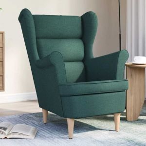 VidaXL Fauteuil vert foncé 74x84x100 cm tissu