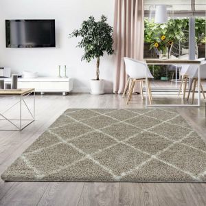 Image de BERBERE - Tapis de style berbère - Beige et Ivoire 140 x 200 cm