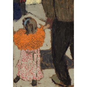 Grafika Edouard Vuillard : Enfant portant un foulard rouge, 1891