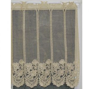 Home maison Brise bise en macramé fleuri (0.3x0.6 m - Ecru)
