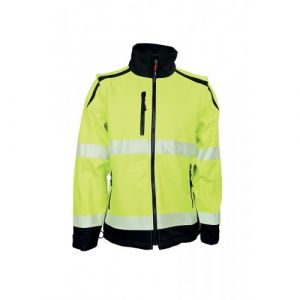 Kiplay Veste Softshell Apollo Avec Manches Amovibles - Haute Visibilité - Jaune - M