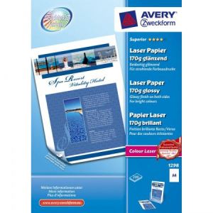 Image de Avery-Zweckform 200 feuilles de papier photo laser couleur 170 g/m² (A4)