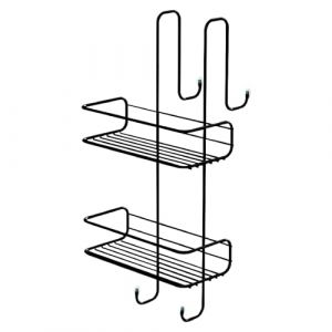 Gedy Tito Porte-objets double suspendu Noir mat