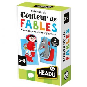 Headu - Flashcards Conteur De Fables - J’Écoute, Je Raconte Et J’Invente ! | Jeu Educatif 2 3 4 5 Ans, Apprendre à Parler, Cadeau Enfants, Cadeau Fille, Cadeau Garçon, Made in Italy